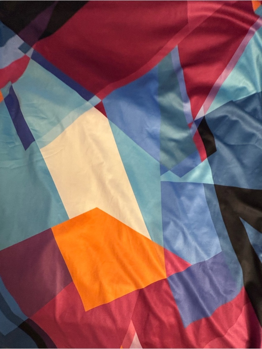 New-Small Vibrant Geometric Wrap Midi Dress - Multi colored 
NO BELT INCLUDED - Picture 8 of 8